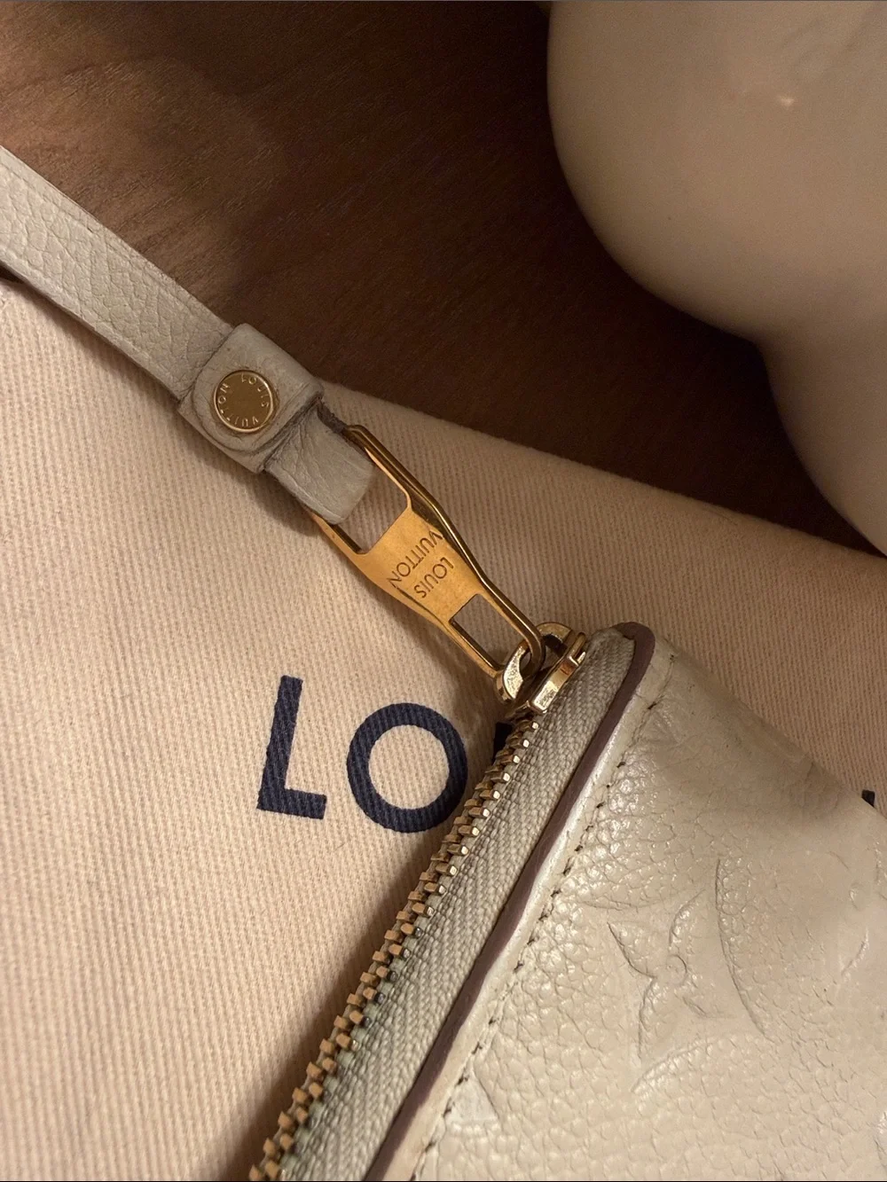 Louis Vuitton Empreinte Cream Wallet